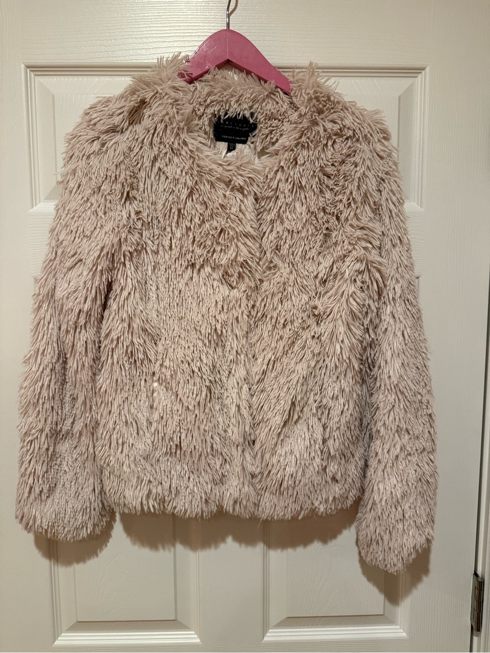 Sanctuary Plush Teddy Jacket in Blush
